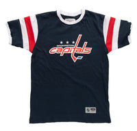 Load image into Gallery viewer, Washington Capitals Shoulder Stripe Varsity Inset T-Shirt
