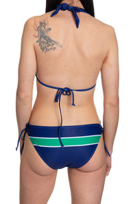 Load image into Gallery viewer, Vancouver Canucks Striped Halter Top Bikini
