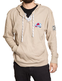Load image into Gallery viewer, Colorado Avalanche Waffle Texture Hockey Lace Hoodie
