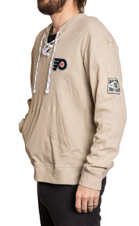 Load image into Gallery viewer, Philadelphia Flyers Waffle Texture Hockey Lace Hoodie
