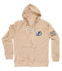 Load image into Gallery viewer, Tampa Bay Lightning Waffle Texture Hockey Lace Hoodie
