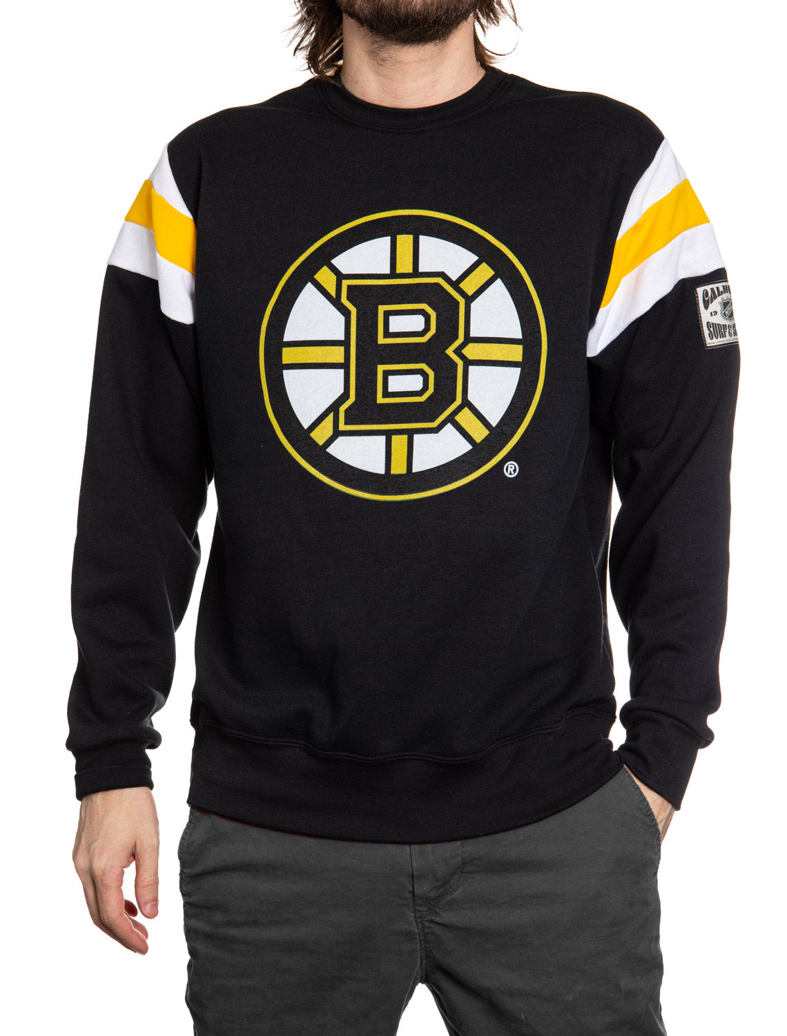 Boston Bruins Varsity Retro Style Crewneck Sweatshirt