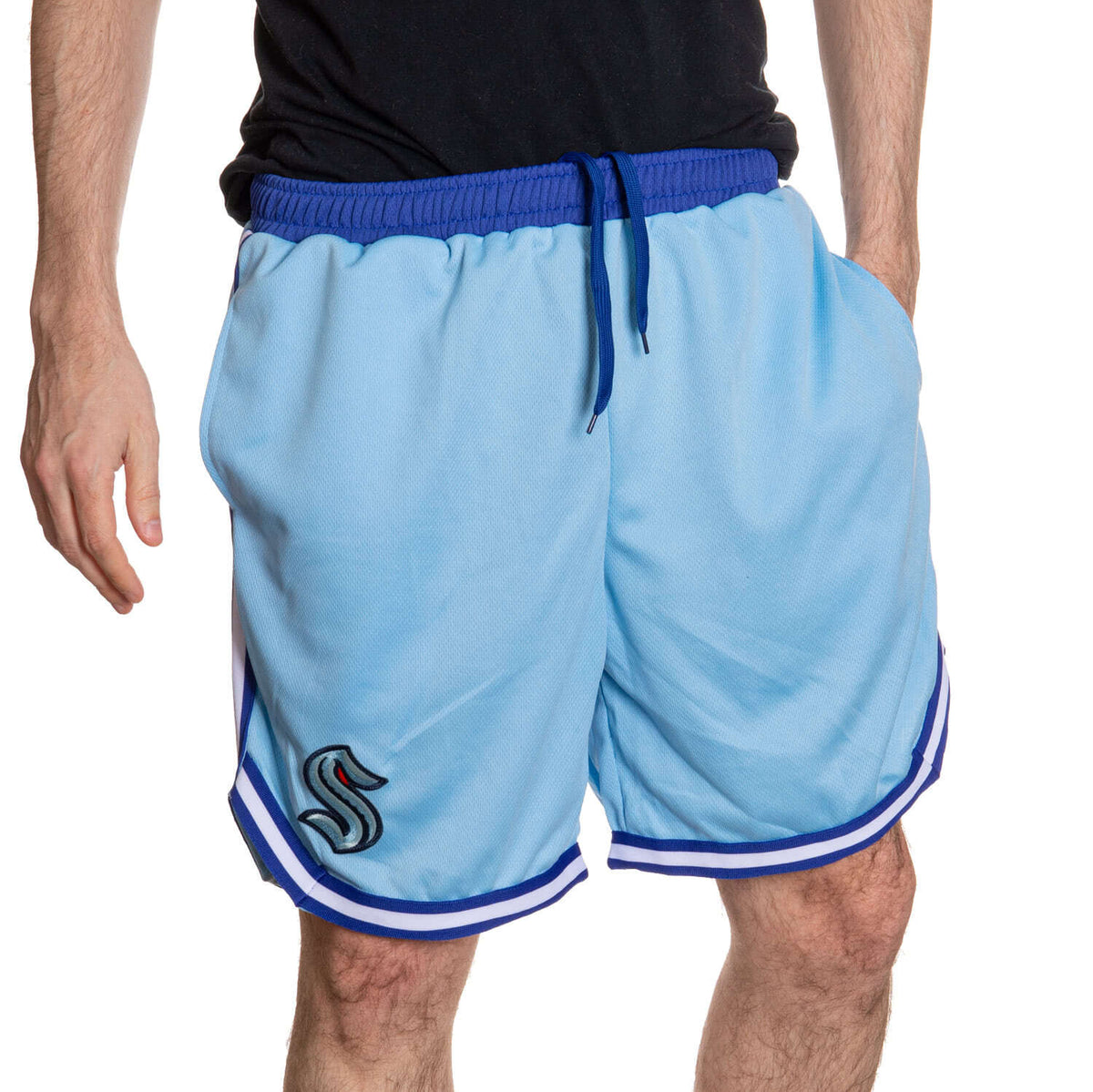 Seattle Kraken Men's 2 Tone Air Mesh Shorts Lined with Pockets
