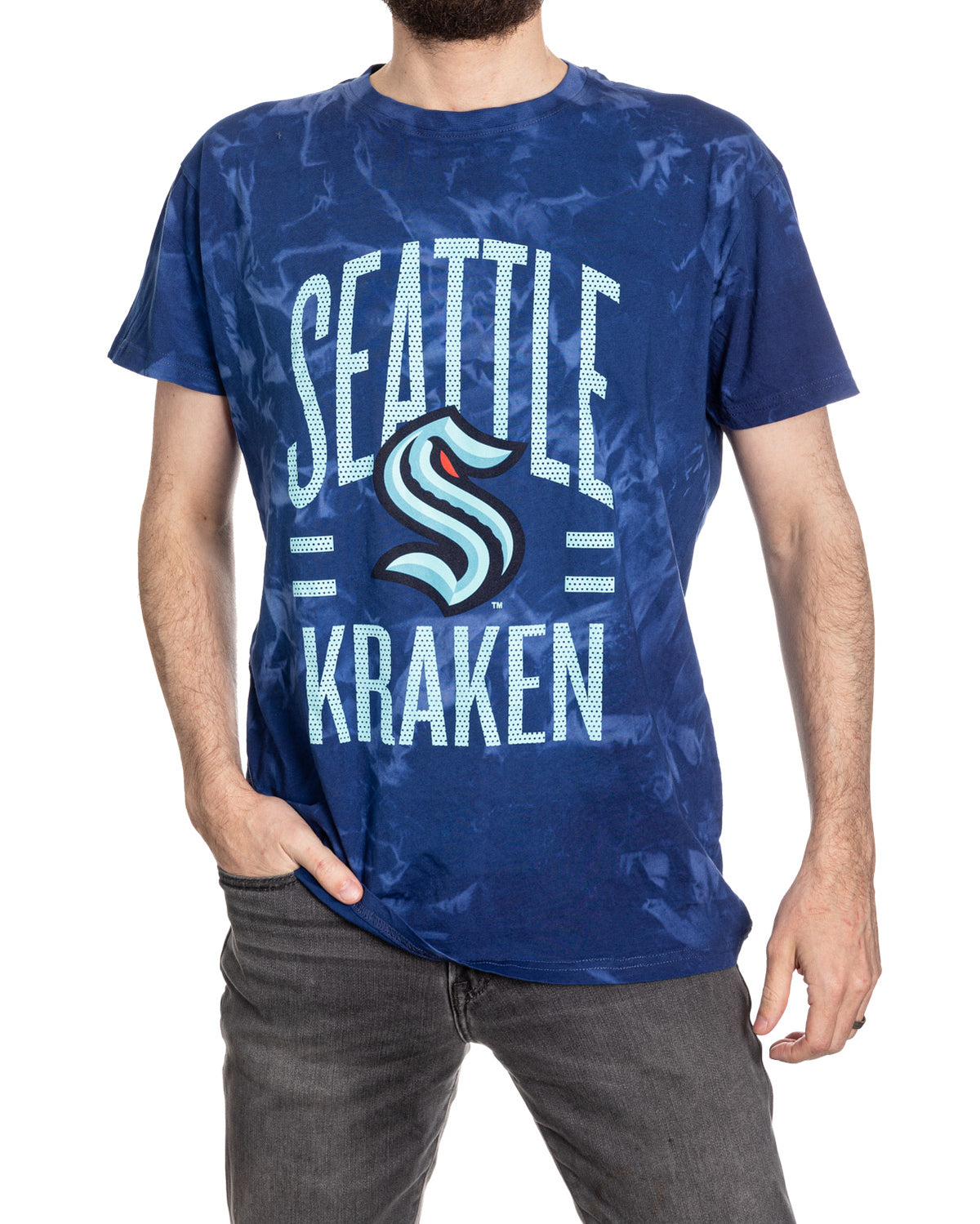 Seattle Kraken Crystal Tie Dye T-Shirt
