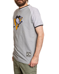 Load image into Gallery viewer, Pittsburgh Penguins Reverse French Terry Striped Men&#39;s T-Shirt
