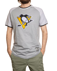 Load image into Gallery viewer, Pittsburgh Penguins Reverse French Terry Striped Men&#39;s T-Shirt
